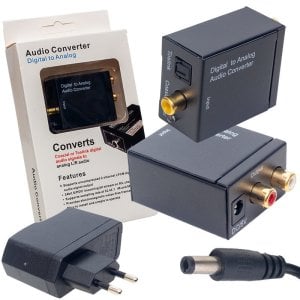 Powermaster Digital Optik to Analog RCA Audio Ses Çevirici