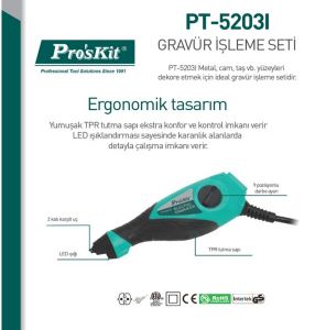 Proskit PT-5203I Elektrikli Gravür Seti Oyma ve Taşlama