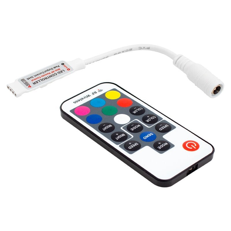 Powermaster 12Volt RF Küçük Modüllü Kumandalı RGB Led Kontrol Cihazı