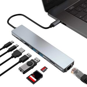 electroon Type-C 8in1 USB 3.0 tip C USB-C Hub 4K HDMI Dönüştürücü