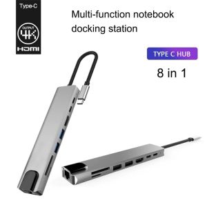 electroon Type-C 8in1 USB 3.0 tip C USB-C Hub 4K HDMI Dönüştürücü