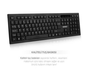 Everest KM-6121 Kablosuz Q Slim Klavye + Mouse Set