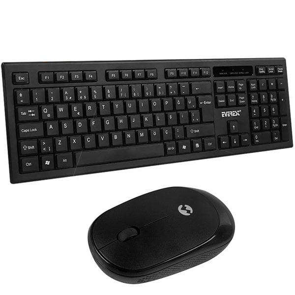 Everest KM-6121 Kablosuz Q Slim Klavye + Mouse Set