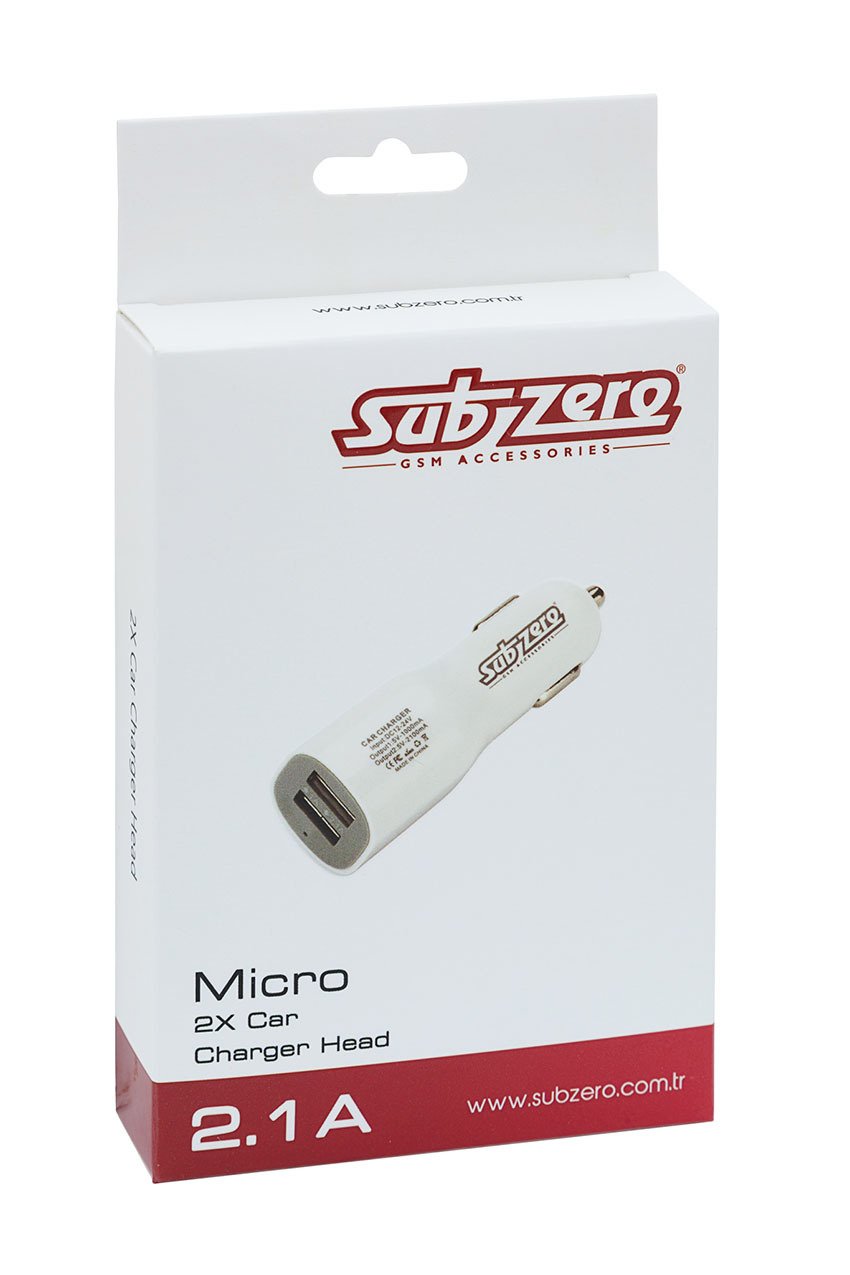 SubZero 2xUSB Çıkışlı 2.1A Çakmak Şarj