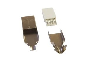 electroon USB A Erkek Lehimlenebilir Metal Soket