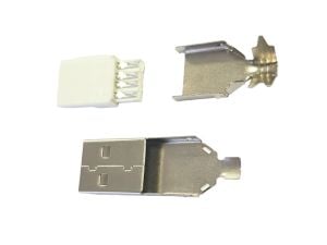 electroon USB A Erkek Lehimlenebilir Metal Soket