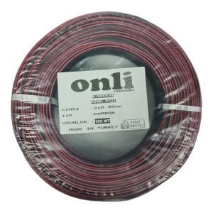 Onli 2x0.50mm Hoparlör Kablosu 100Metre Siyah