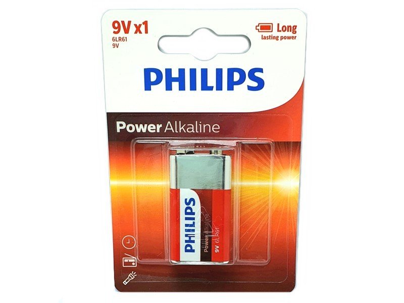 PHILIPS Power Alkalin 9Volt Pil 6LR61