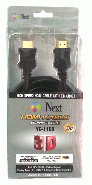 Next YE-1160 3 Metre HDMI Kablo