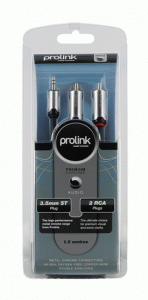 Prolink HMC103-0300 3.5 Stereo - 2RCA Kablo  3 Metre