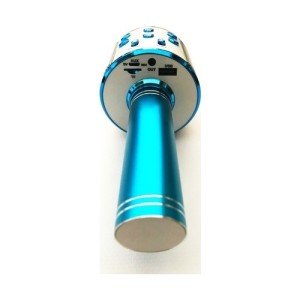 Wster WS-858 Bluetooth-SD-Aux Kablosuz Karaoke Mikrofon Mavi