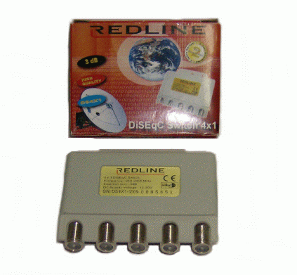 RedLine 1/4 DiseqC Switch Kutulu