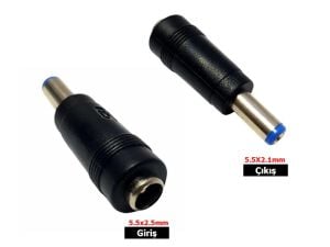 electroon 5.5x2.5mm - 5.5x2.1mm Çevirici Jak Fiş