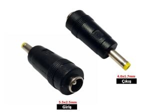 electroon 5.5x2.5mm - 4.0x1.7mm Çevirici Jak Fiş