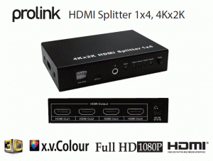 Prolink 1x4 HDMI Splitter 4Kx2K