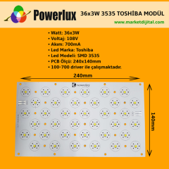 36x3 Watt Toshiba 3535 Ledli Modül 14x24cm
