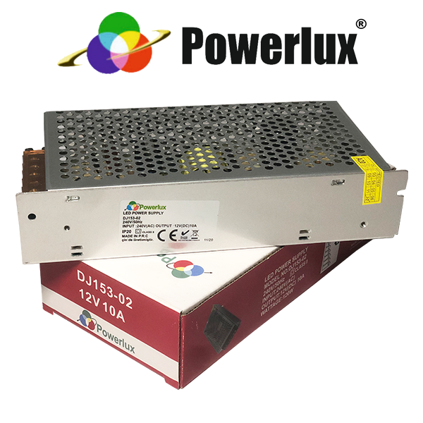Powerlux 12V 10A IP20 Smps Kalın Kasa