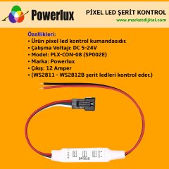 DC5-24V Volt Pixel Kontrol Cihazı (Butonlu) SP002E