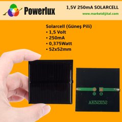 1,5 Volt 250mA Solarcell (Solar Güneş Pili)