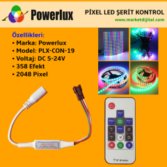 Powerlux DC5-24V Volt Pixel Kontrol Cihazı RF Kumandalı