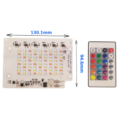 220V 50W SMD 2835 Ledli Hazır Projektör PCB RGB IR Kumandalı