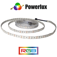 Powerlux 12V RGB Şerit Led SMD 5050 Metrede 120 Led IP20 (5mt)