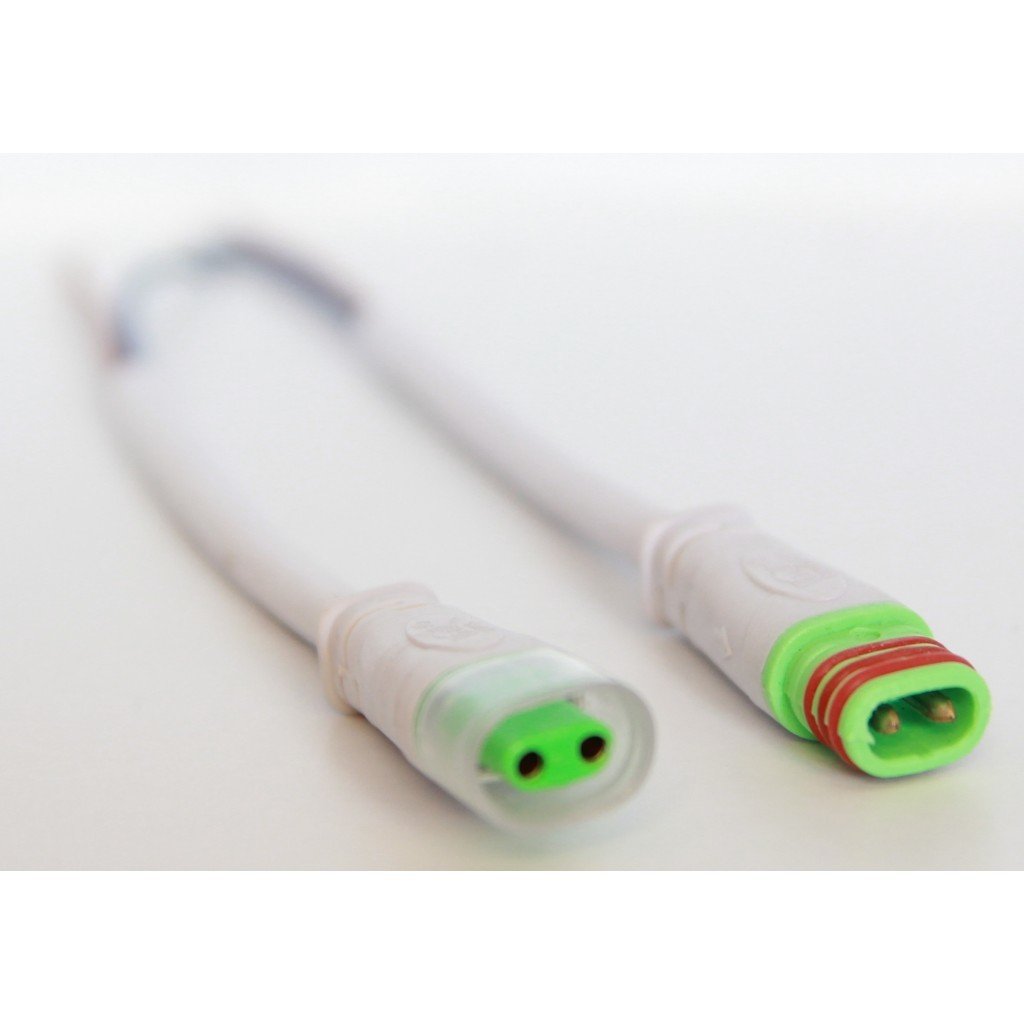 2li IP67 Soketli Kablo Dişi Erkek Takım Plastik Yeşil