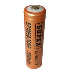 Supex SP-18650-2500 3.7V 2500mAh Li-ion Pil (Şarj Edilebilir Pil)