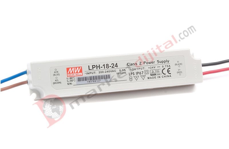 LPH-18-24 24 Volt 0.75 Amper IP67 Meanwell