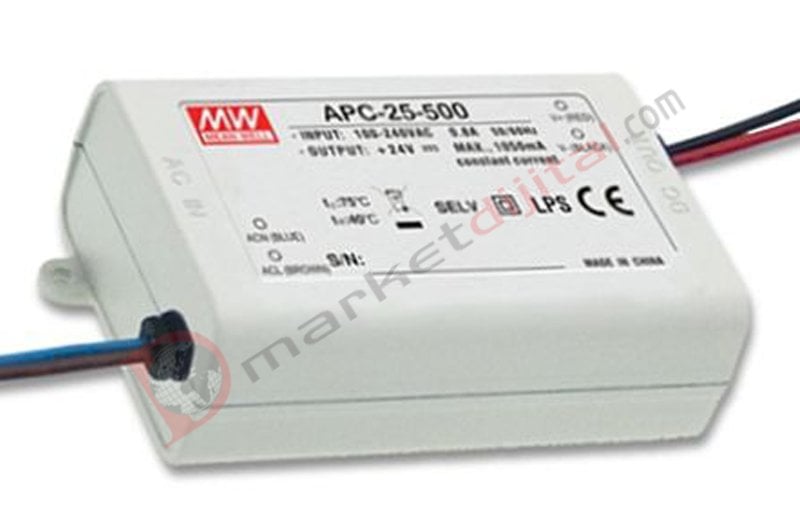 APC-25-500 15-50 Volt 500 mA IP42 Meanwell