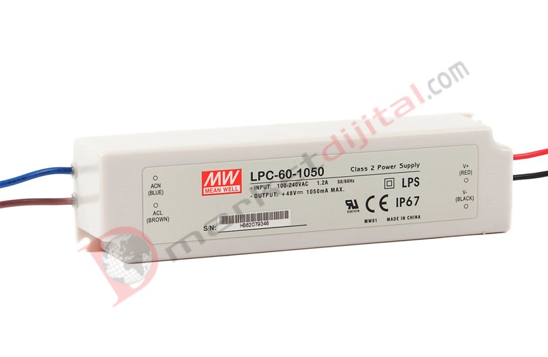 LPC-60-1050 9-48 Volt 1050 mA IP67 Meanwell