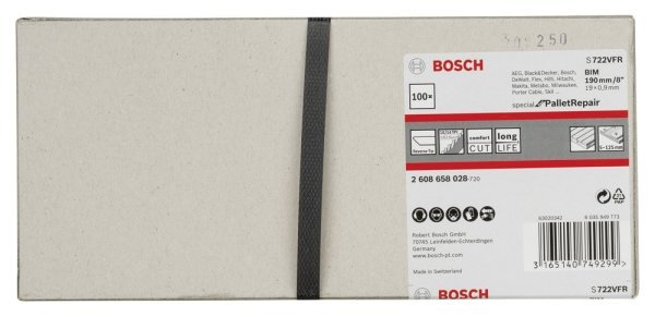 Bosch - Special for Serisi Palet Tamiri için Panter Testere Bıçağı S 722 VFR 100'lü 2608658028