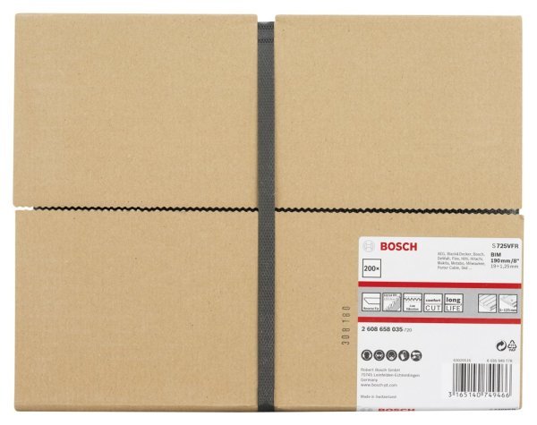 Bosch - Special for Serisi Palet Tamiri için Panter Testere Bıçağı S 725 VFR 200'lü 2608658035