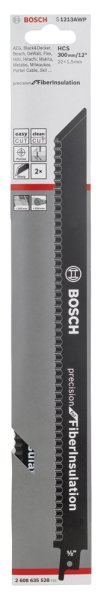 Bosch - Precision for Serisi Elyaflı Yalıtım Malzemeleri için Panter Testere Bıçağı S 1213 AWP 2608635528