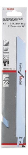 Bosch - Flexible Serisi Metal için Panter Testere Bıçağı S 1122 AF - 5'li 2608656018