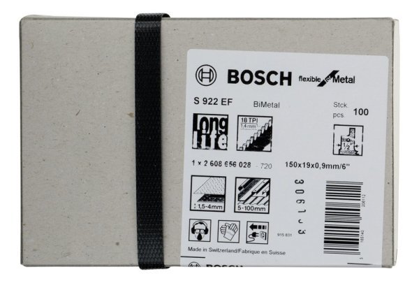 exible Serisi Metal için Panter Testere Bıçağı S 922 EF - 100'lü 2608656028