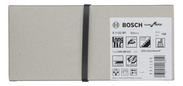 Bosch - Flexible Serisi Metal için Panter Testere Bıçağı S 1122 BF - 100'lü 2608656032