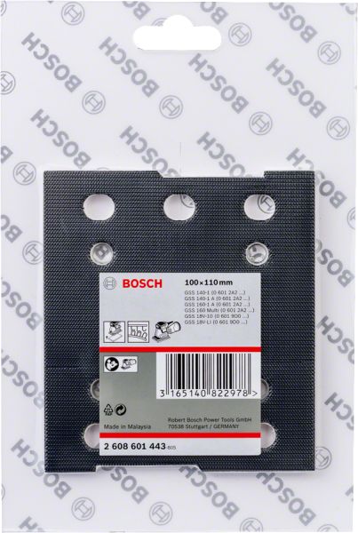 Bosch - Pıtrak Tutturmalı Zımpara Tabanı (110x100 mm) 2608601443