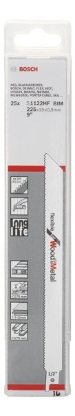Bosch - Flexible Serisi Ahşap Ve Metal için Panter Testere Bıçağı S 1122 HF - 25'li 2608657560