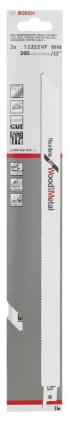 Bosch - Flexible Serisi Ahşap Ve Metal için Panter Testere Bıçağı S 1222 VF - 2'li 2608656043