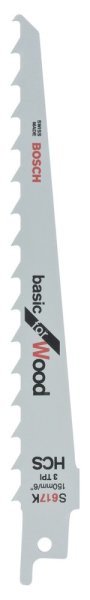 Bosch - Basic Serisi Ahşap için Panter Testere Bıçağı S 617 K - 2'li 2608650616