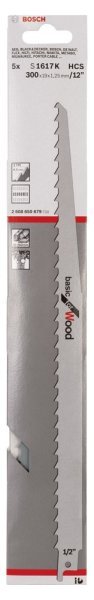 Bosch - Basic Serisi Ahşap için Panter Testere Bıçağı S 1617 K - 5'li 2608650679