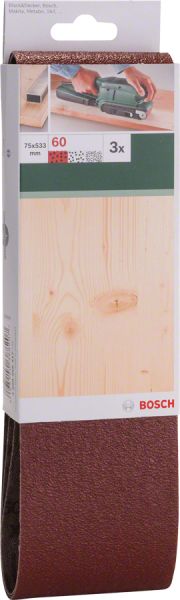 Bosch - Tank Zımpara Kağıdı 3'lü, 75 x 533 mm 60 Kum 2609256217