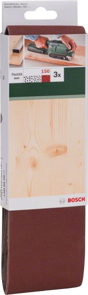 Bosch - Tank Zımpara Kağıdı 3'lü, 75 x 533 mm 150 Kum 2609256220