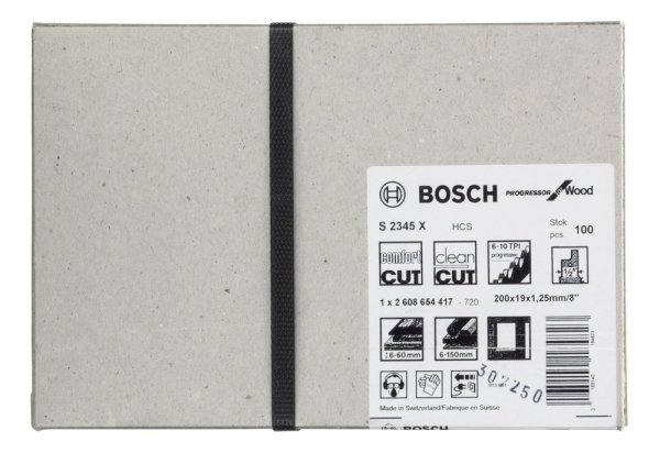 Bosch - Progressor Serisi Ahşap için Panter Testere Bıçağı S 2345 X - 100'lü 2608654417