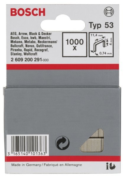 Bosch - Zımba Teli Tip 53 11,4*0,74*4 mm 2609200291