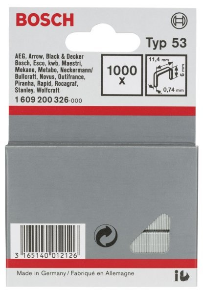 Bosch - Zımba Teli Tip 53 11,4*0,74*6 mm 1609200326