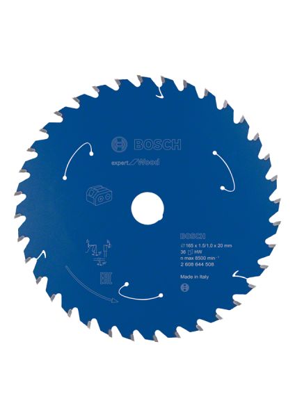 Bosch - Expert for Serisi Ahşap için Akülü Daire Testere Bıçağı 160*20 mm 36 Diş 2608644508