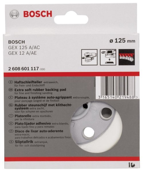 Bosch - 125 mm Zımpara Tabanı Ekstra Yumuşak (GEX) 2608601117