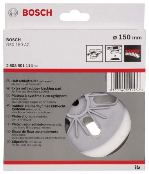 Bosch - 150 mm Zımpara Tabanı Ekstra Yumuşak (GEX) 2608601114